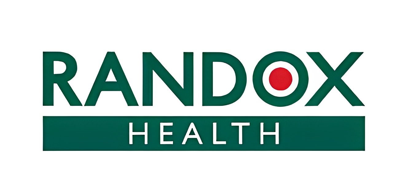 Randox Health logo with green and red.